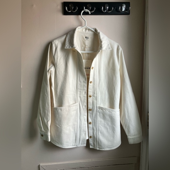 Sezane Jackets & Blazers - Sezane Cream Denim Will Jacket